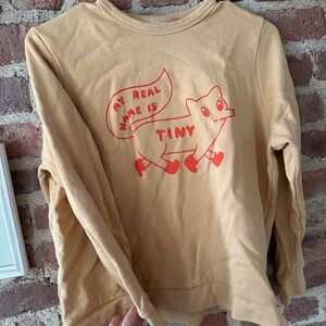 Adorable organic cotton sweatshirt with Red Fox Design